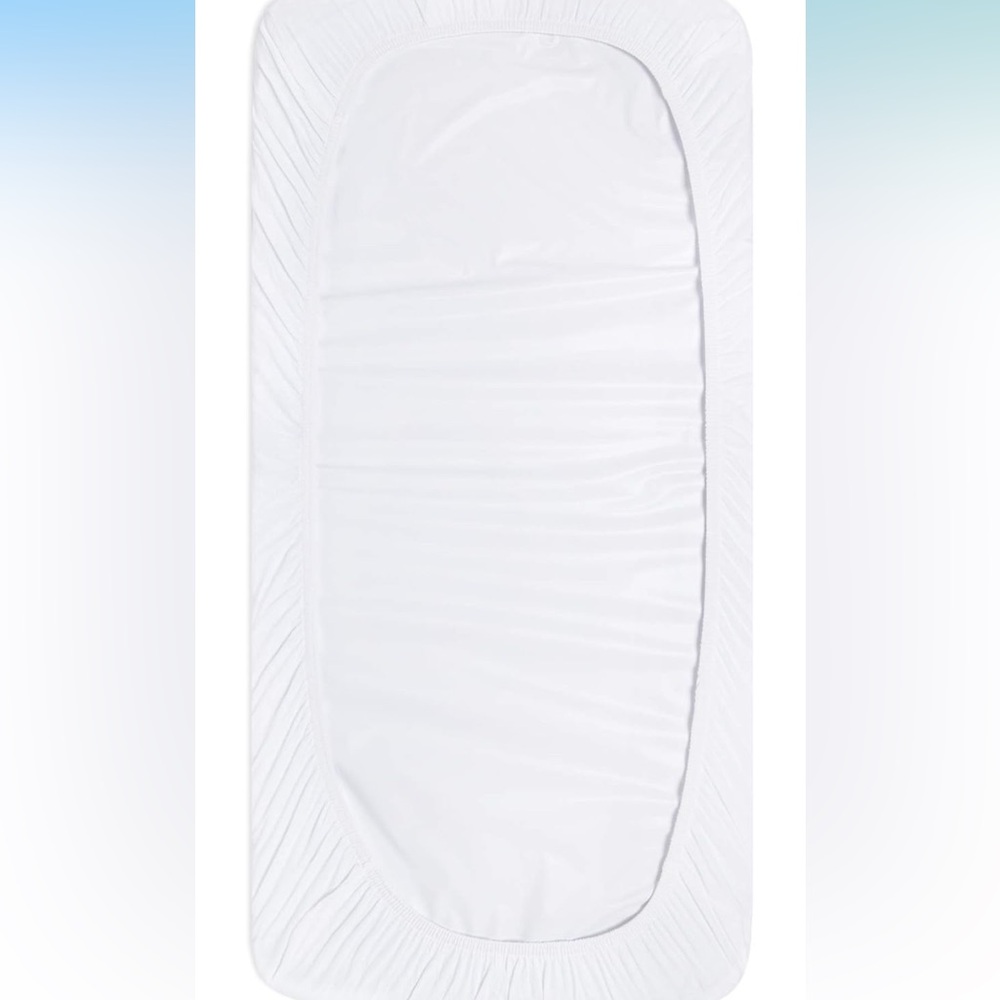 NWT Burt's Bees 100% Organic Jersey Cotton White Standard Fitted Bassinet Sheet - Picture 6 of 7